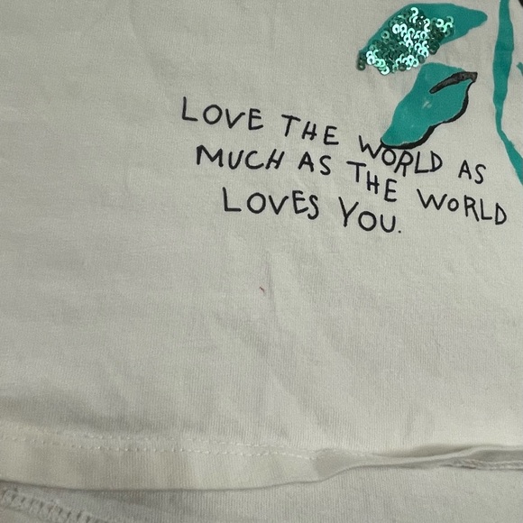 Zara Kids White 'Let Bloom' T-Shirt - Picture 4 of 5